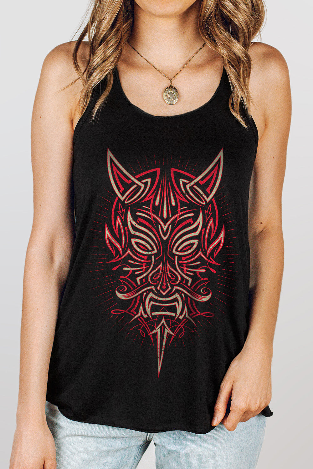 Pinstripe Devil Ladies Tank