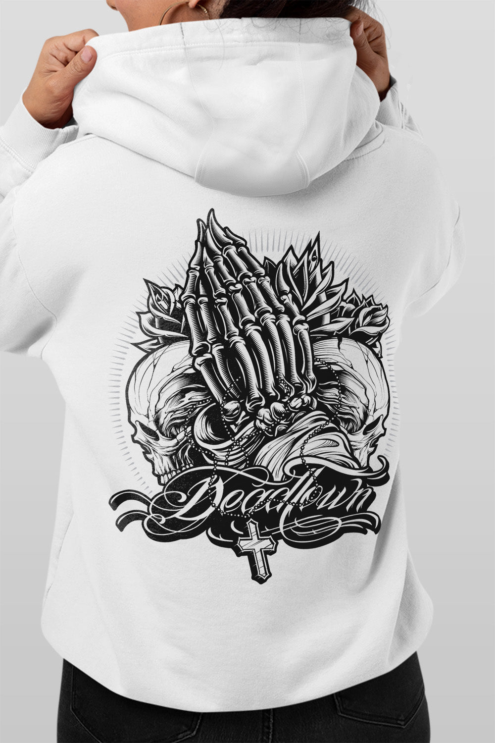Prayer Unisex White Hoodie
