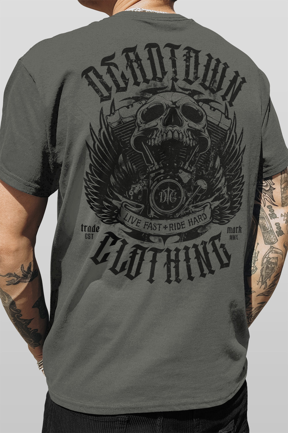Skull Motor Charcoal Tee