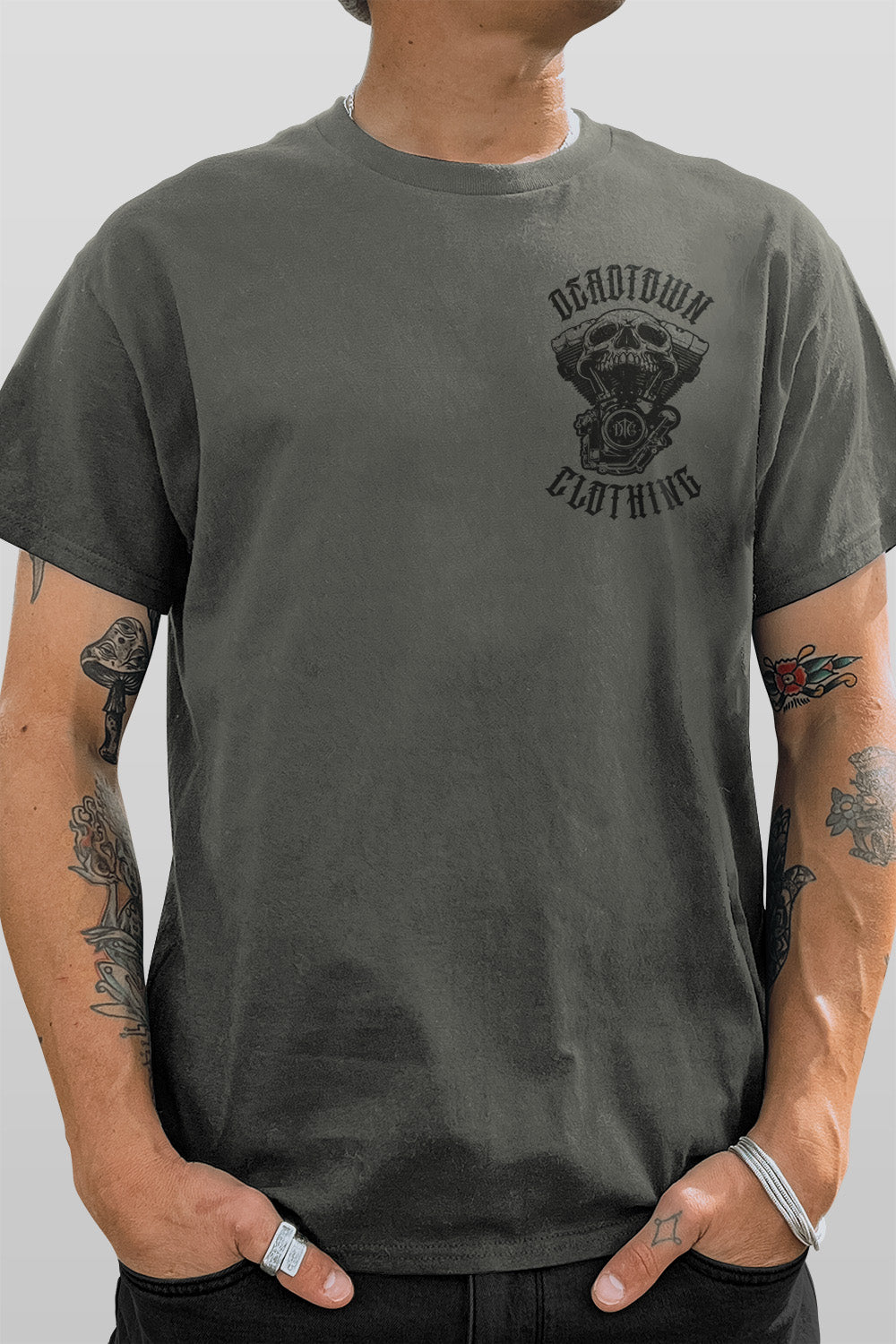 Skull Motor Charcoal Tee