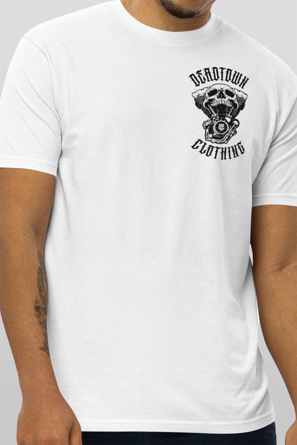 Skull Motor White Tee