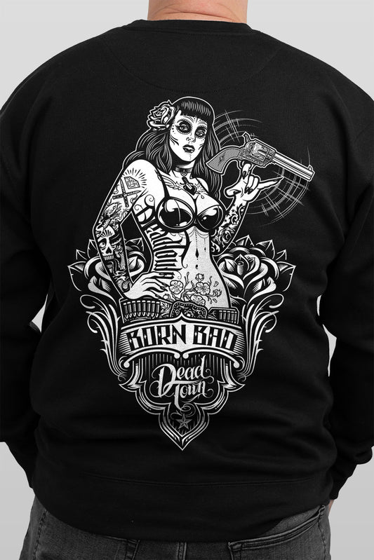 Born Bad Sugar Skull Sweatshirt