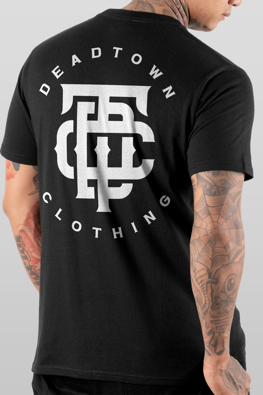 DTC Monogram Black Tee