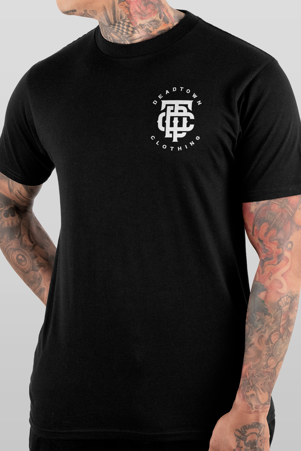 DTC Monogram Black Tee