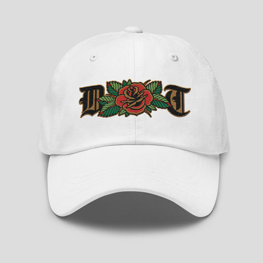 DT Rose White Dad hat