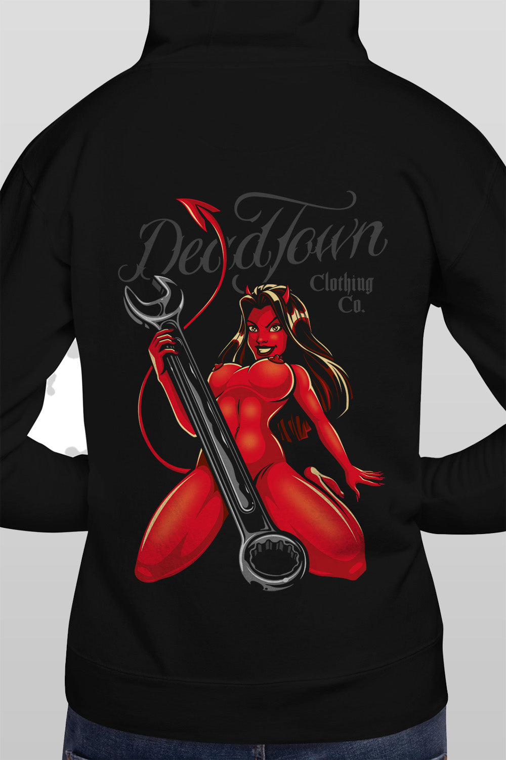 Devil Pinup Womens Hoodie