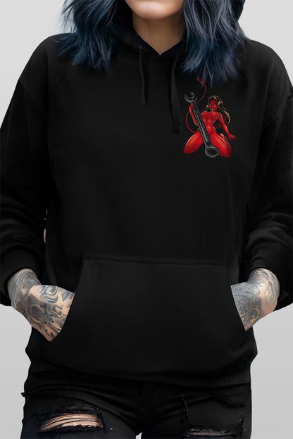 Devil Pinup Womens Hoodie