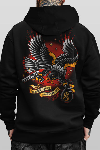 American Capitalist Mens Black Hoodie