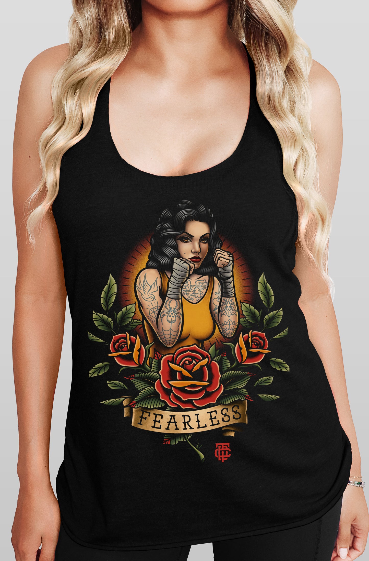 Fearless Black Racerback Tank