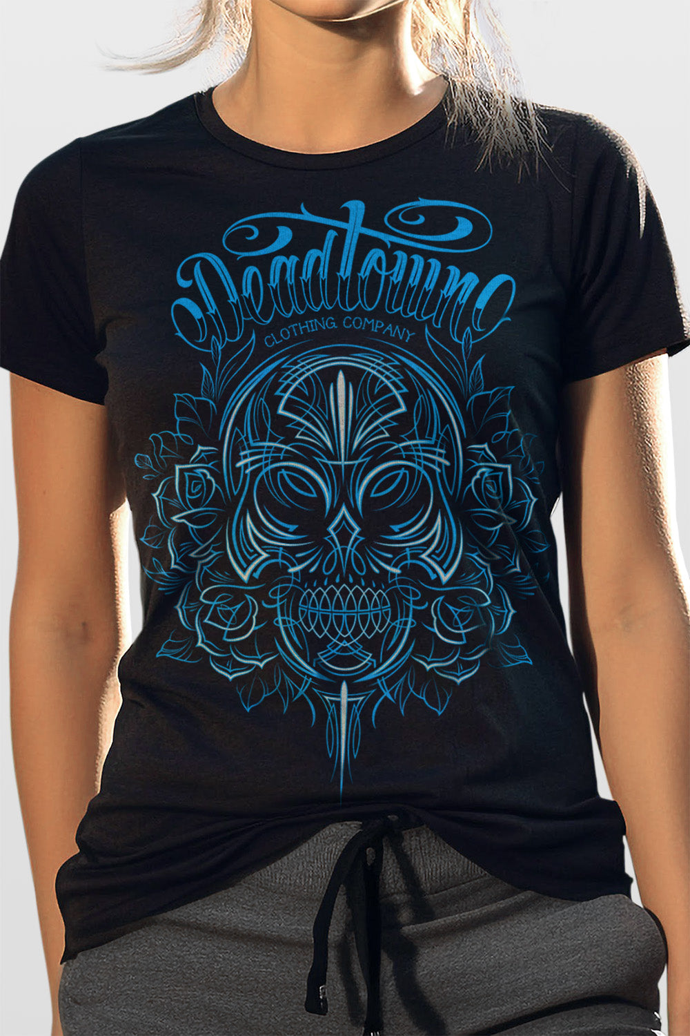 Pinstripe Skull Unisex Tee