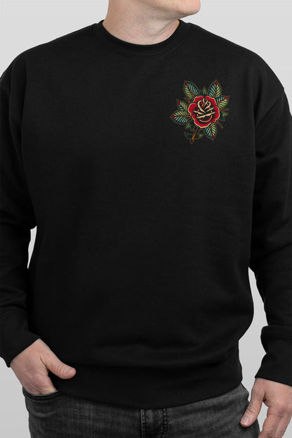 Panther and Rose Black Sweatshirt