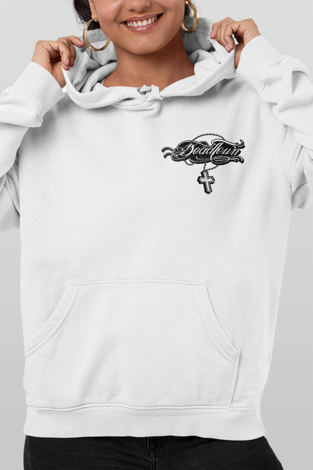 Prayer Womens White Hoodie