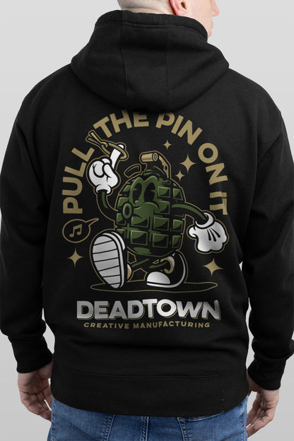 Pull the Pin Black Hoodie