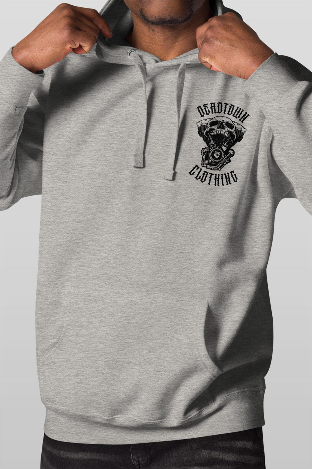 Skull Motor Gray Hoodie