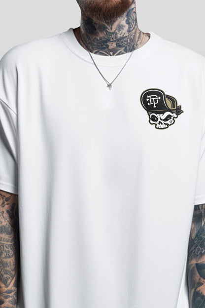 Skully Panther Rodeo White Tee