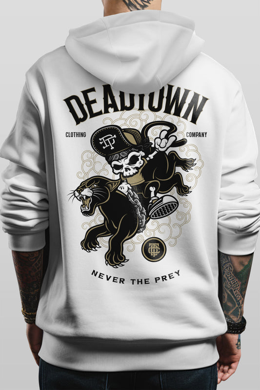 Skully Panther Rodeo White Hoodie