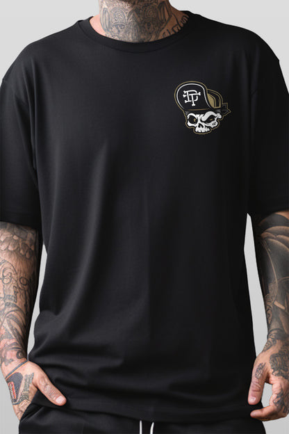 Skully Panther Rodeo Black Tee