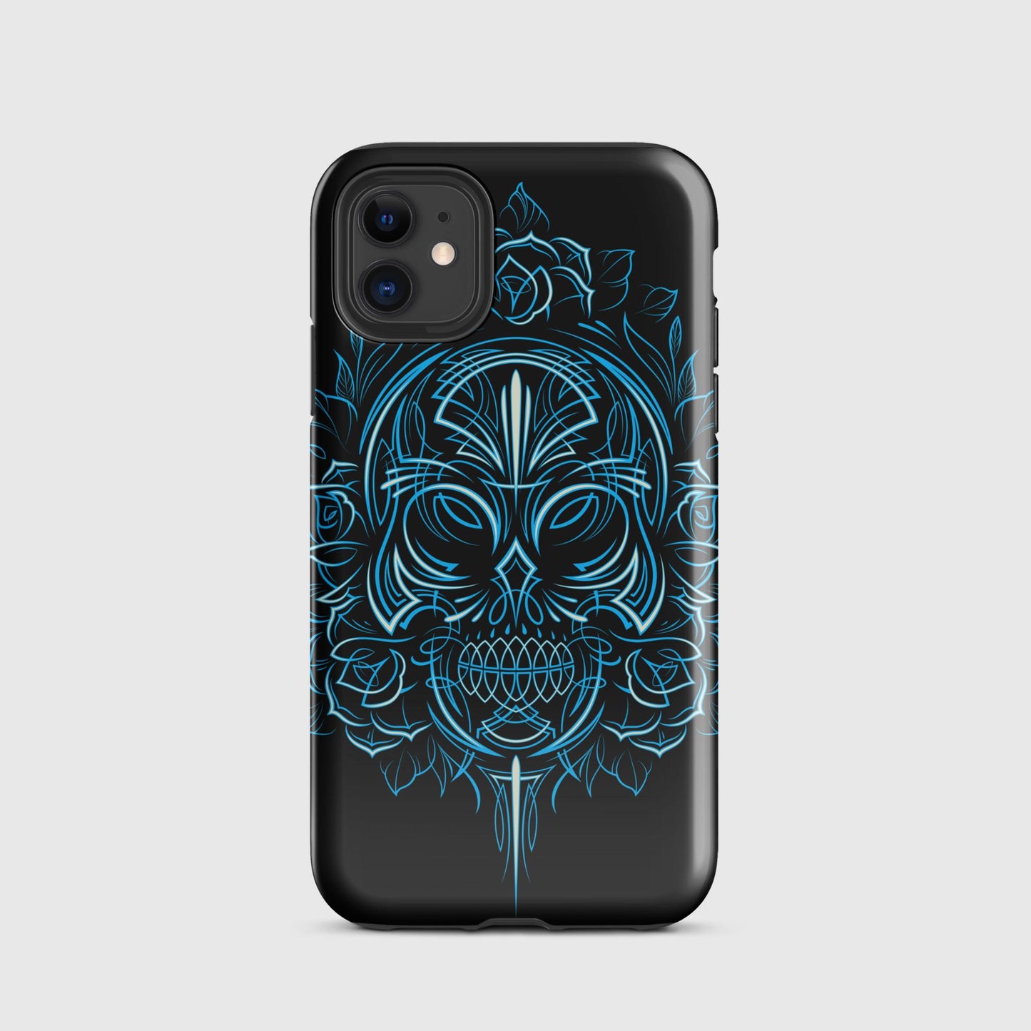 Pinstripe Skull & Roses Tough Case for iPhone®