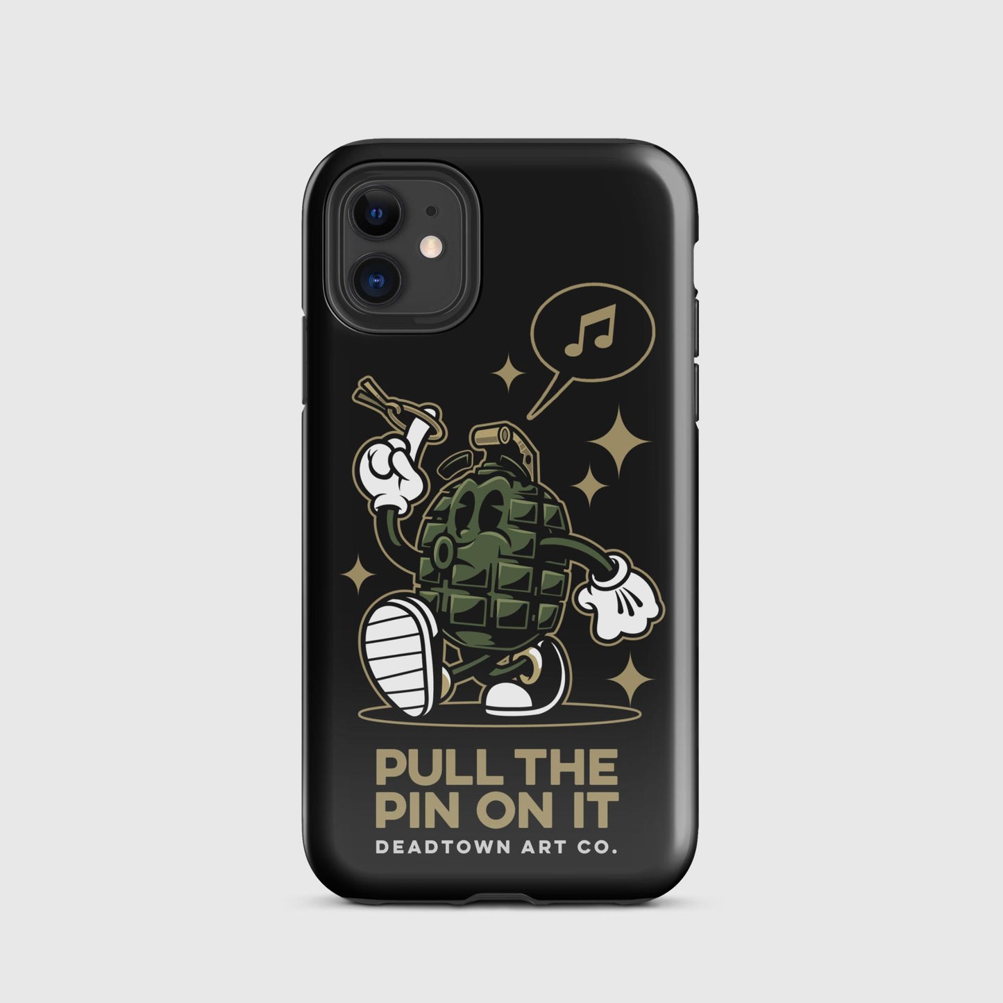 Pull the Pin Black Tough Case for iPhone®