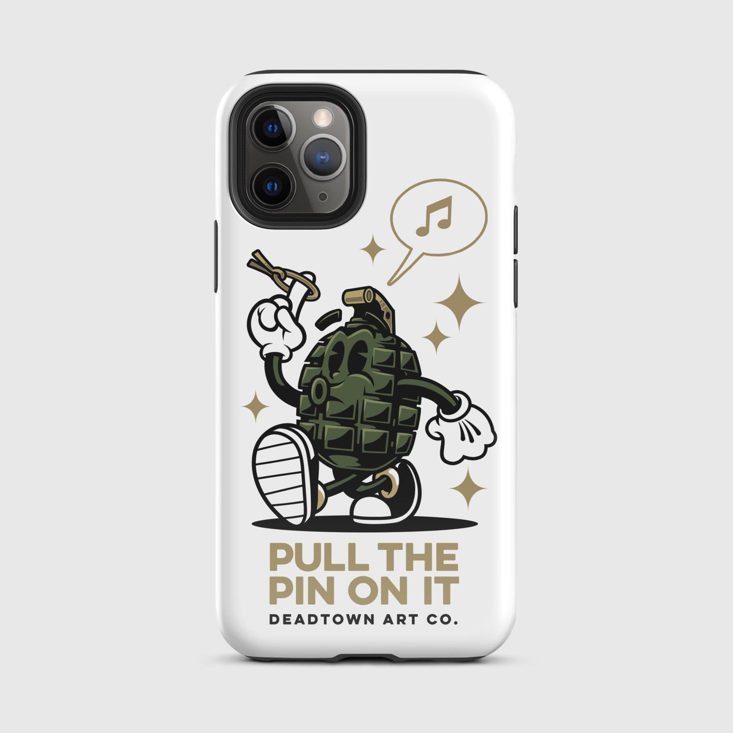 Pull the Pin White Tough Case for iPhone®