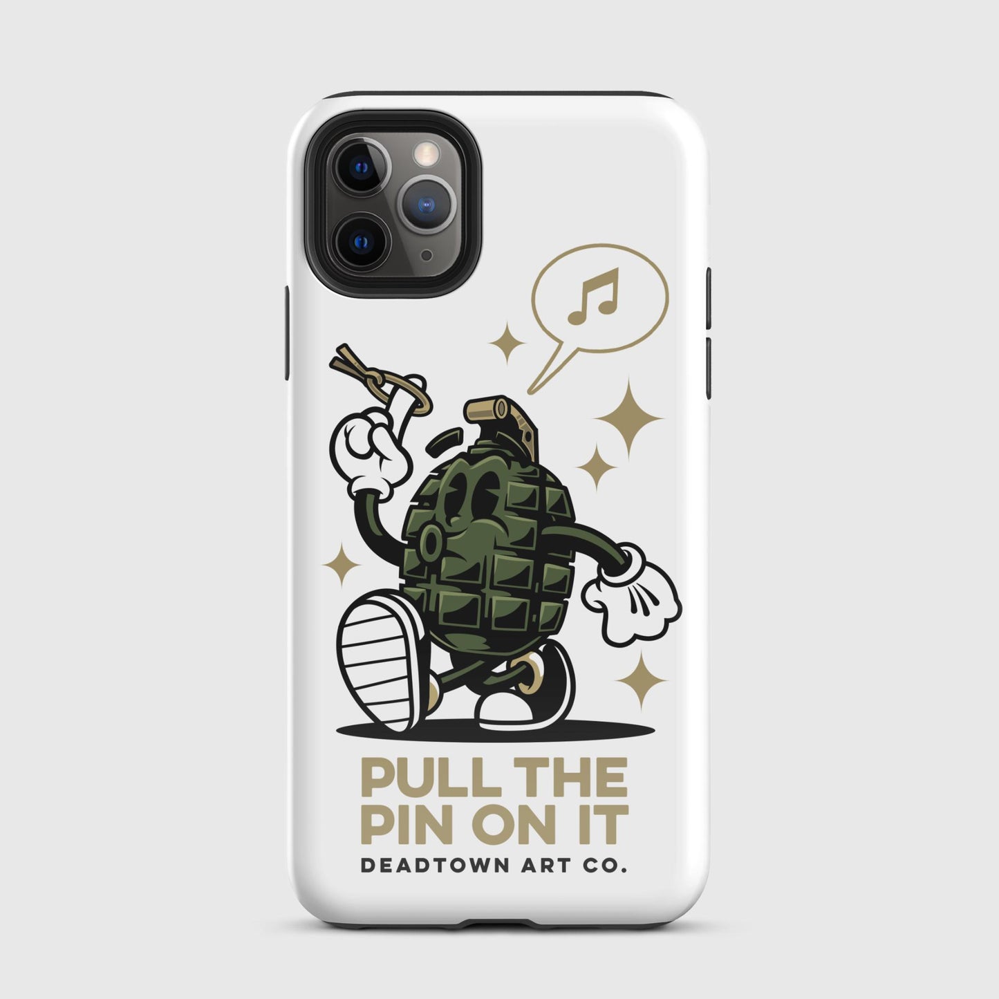 Pull the Pin White Tough Case for iPhone®