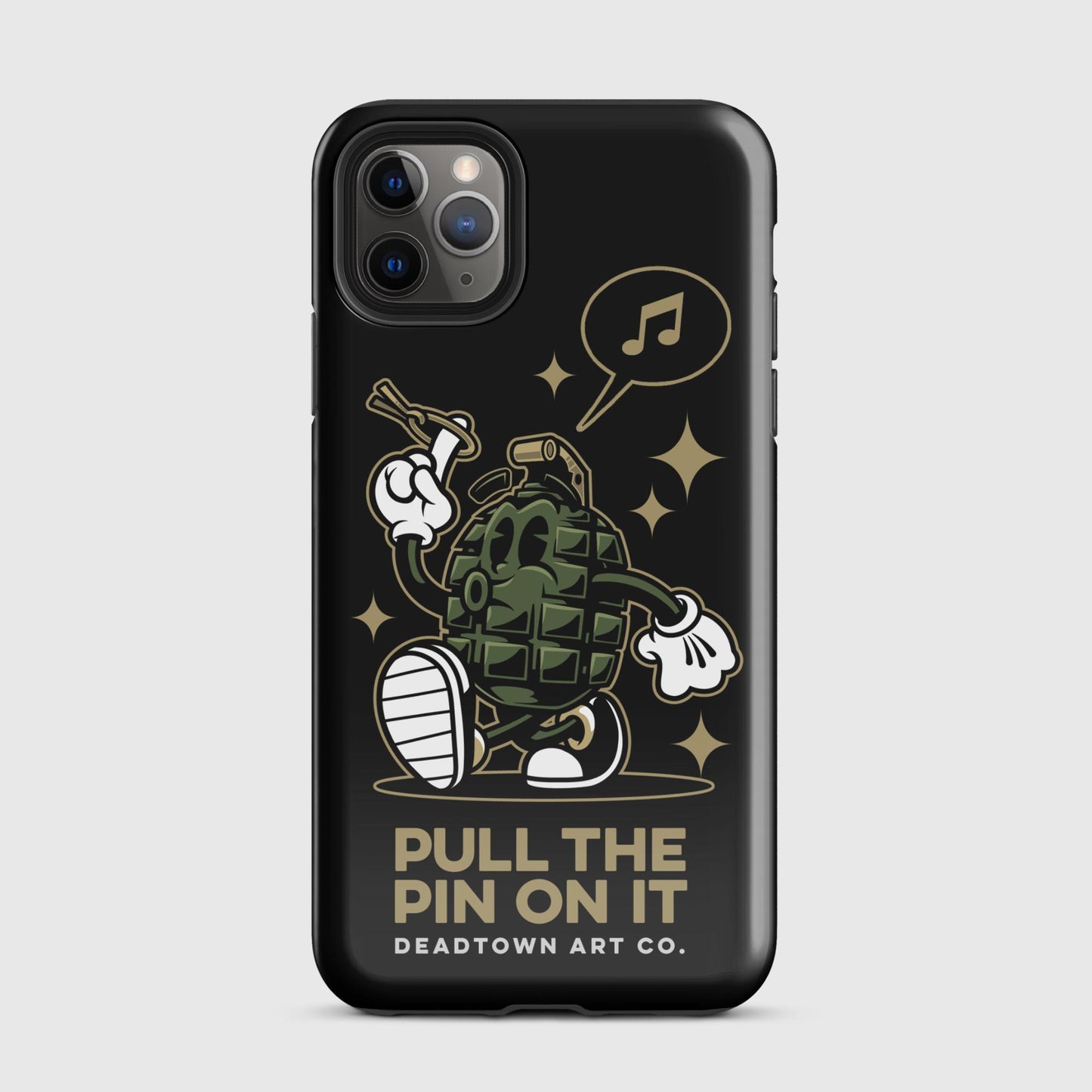 Pull the Pin Black Tough Case for iPhone®