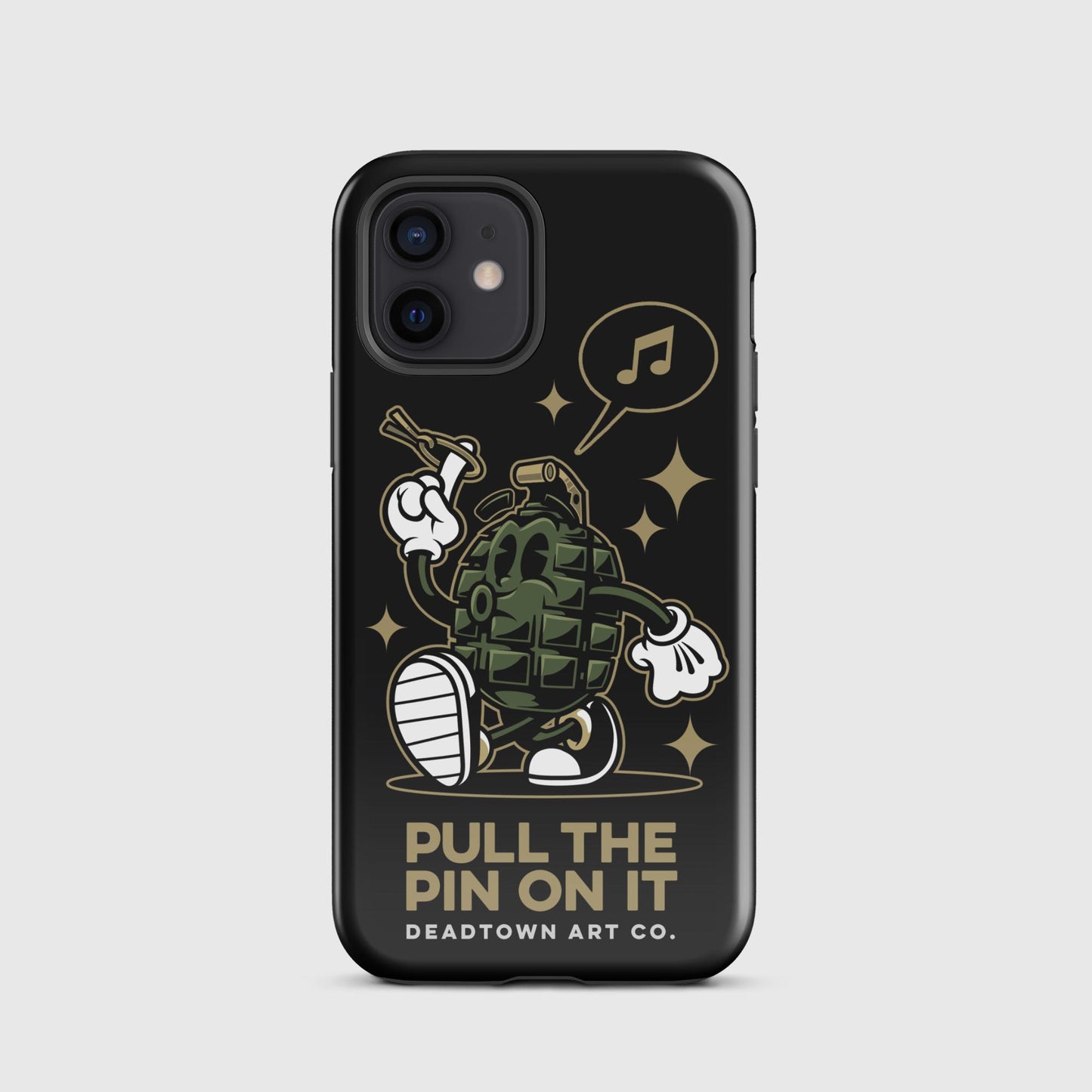 Pull the Pin Black Tough Case for iPhone®