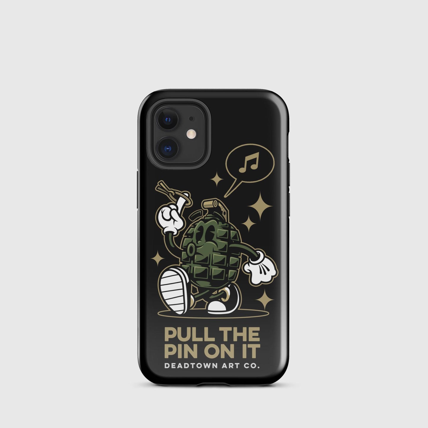 Pull the Pin Black Tough Case for iPhone®