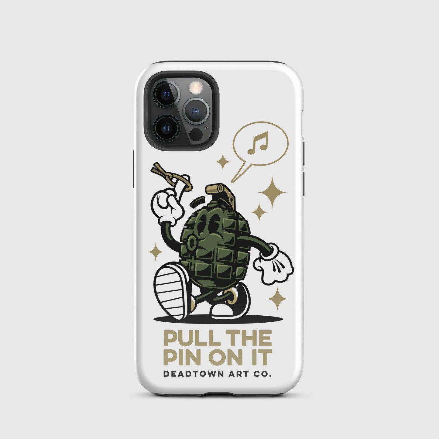 Pull the Pin White Tough Case for iPhone®