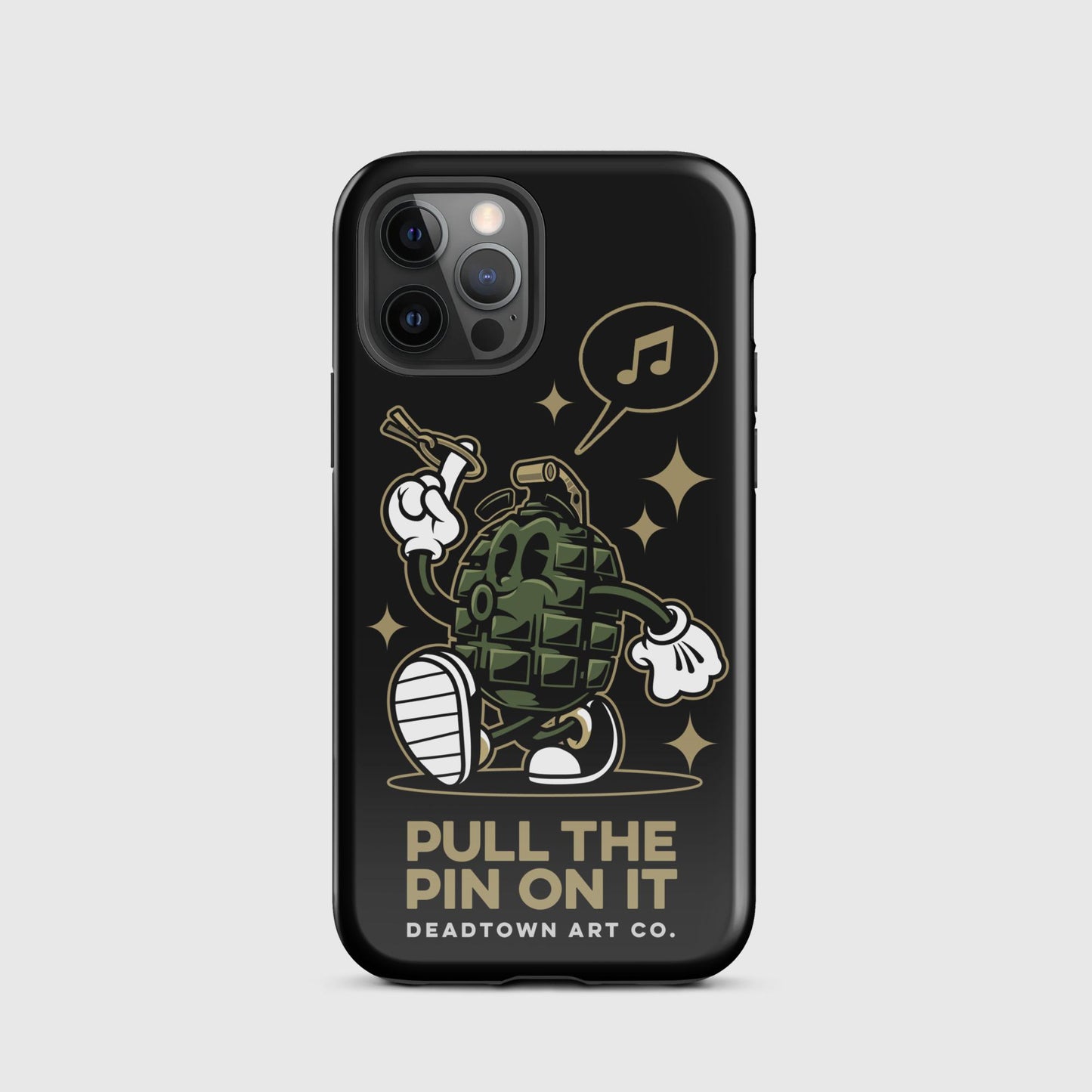 Pull the Pin Black Tough Case for iPhone®