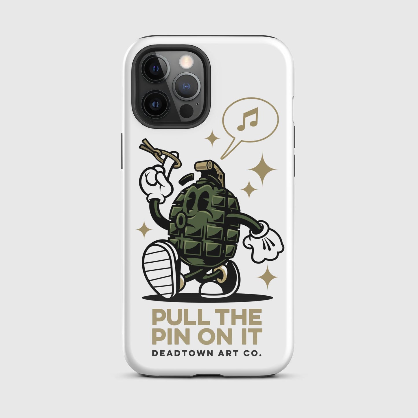 Pull the Pin White Tough Case for iPhone®