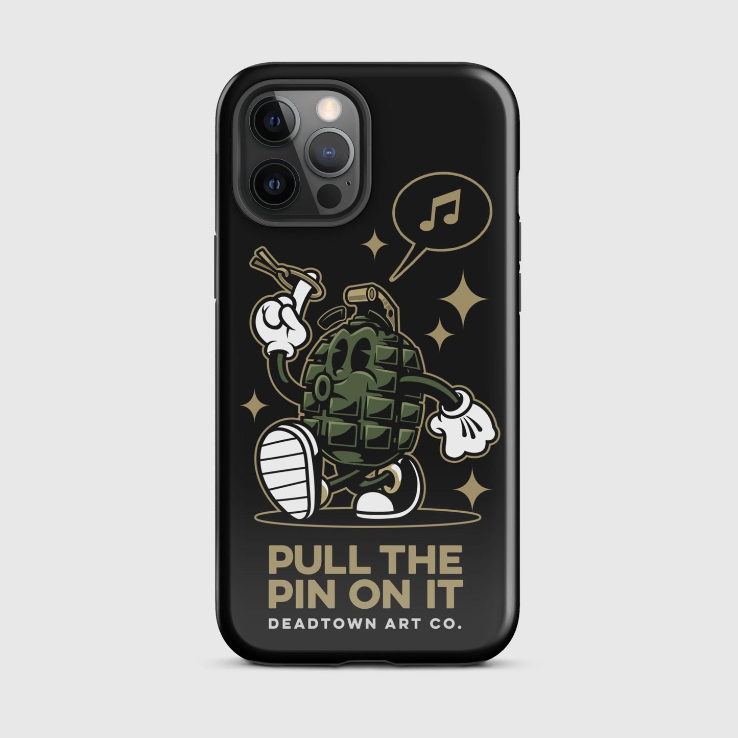 Pull the Pin Black Tough Case for iPhone®