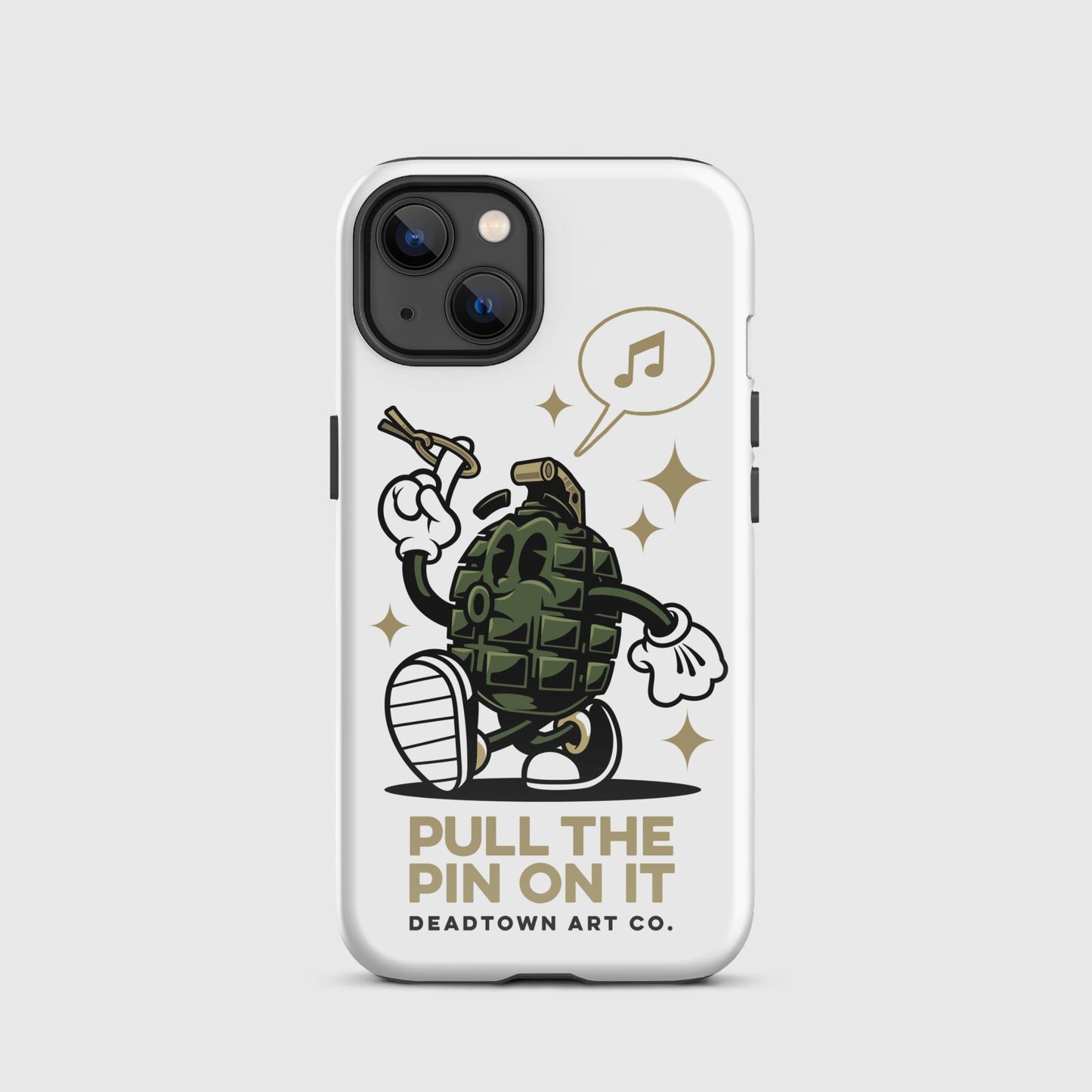 Pull the Pin White Tough Case for iPhone®