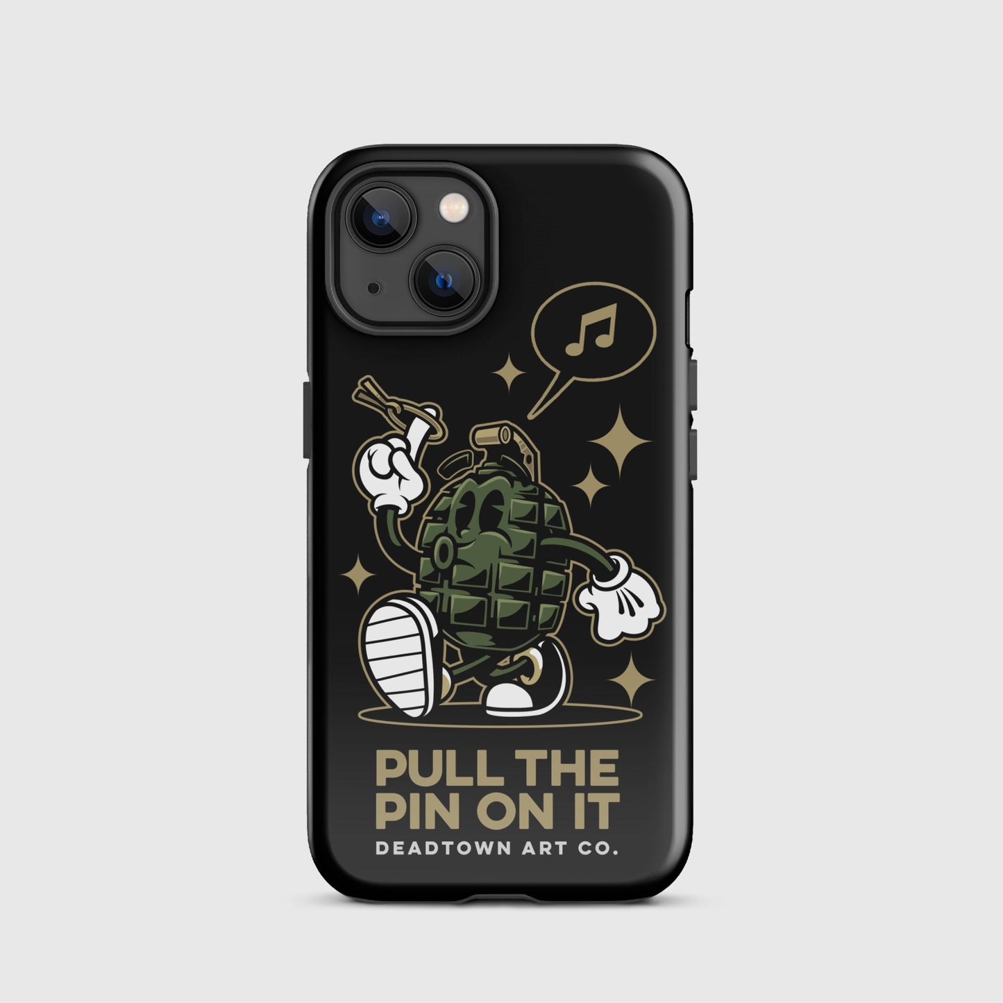 Pull the Pin Black Tough Case for iPhone®