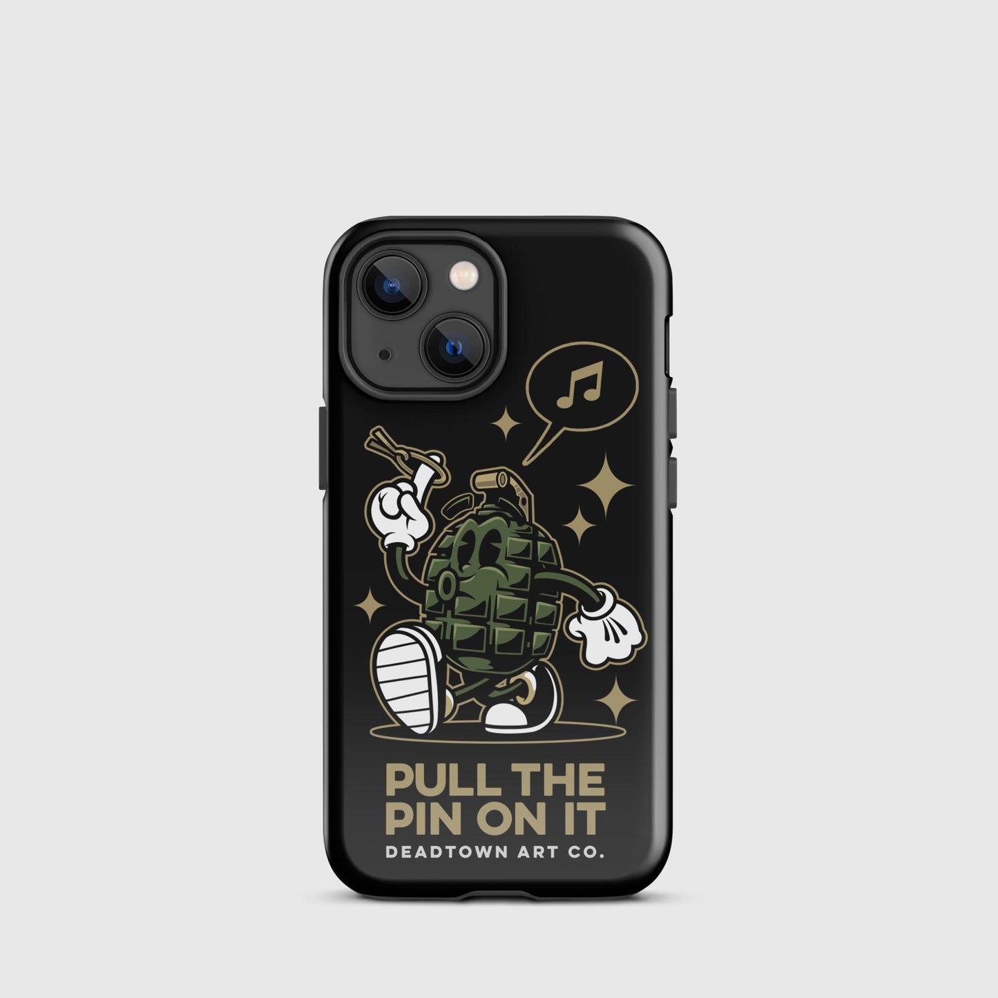 Pull the Pin Black Tough Case for iPhone®