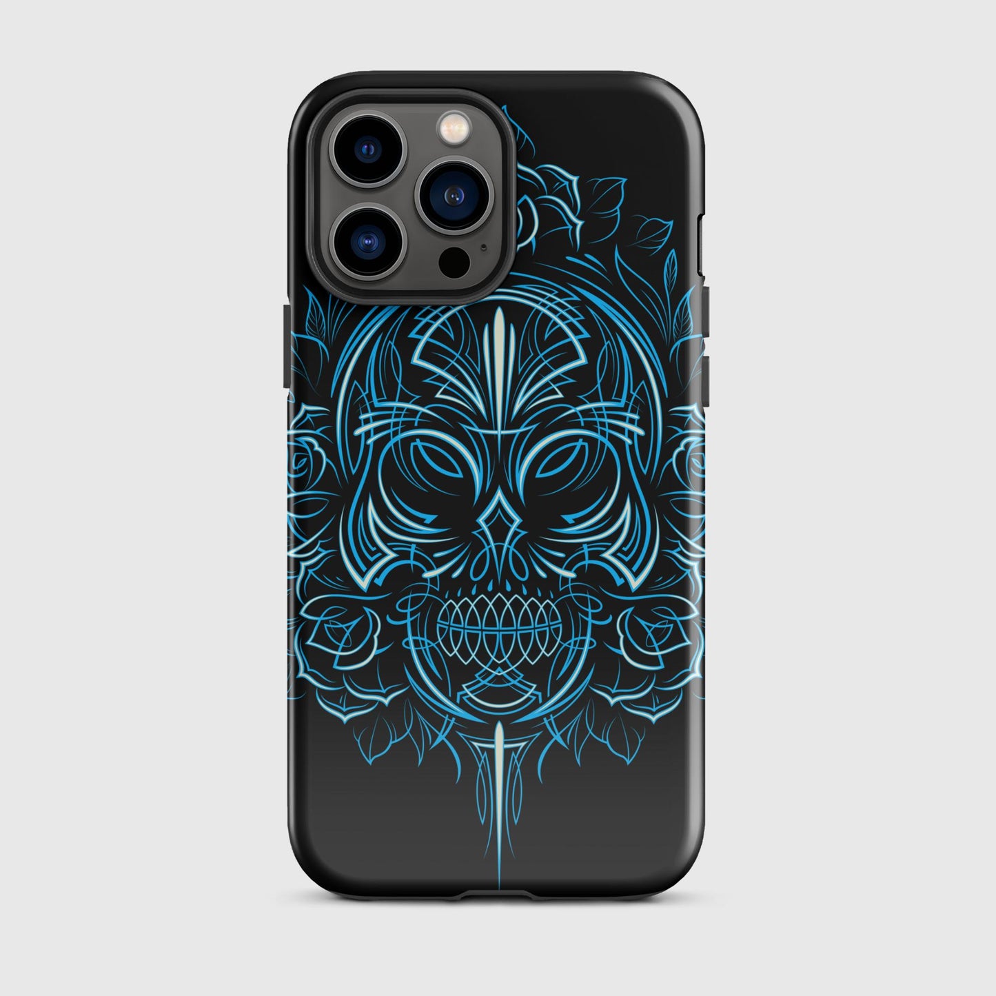 Pinstripe Skull & Roses Tough Case for iPhone®