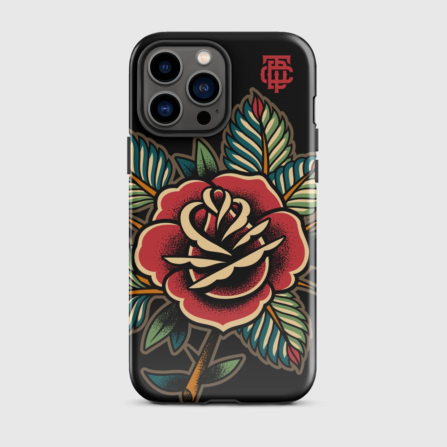 Rose Tattoo Black Tough Case for iPhone®