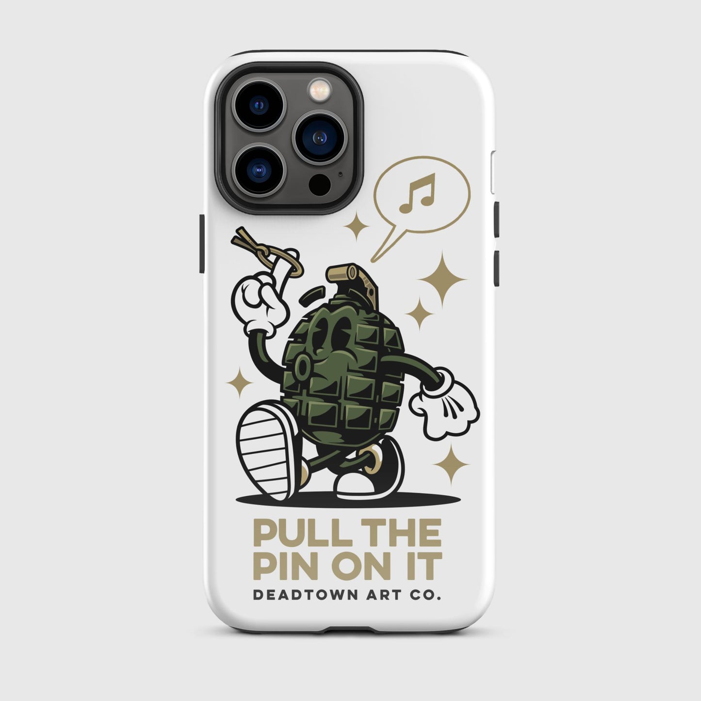 Pull the Pin White Tough Case for iPhone®