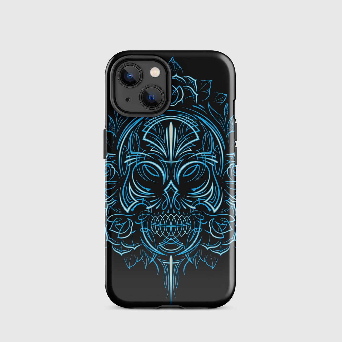 Pinstripe Skull & Roses Tough Case for iPhone®