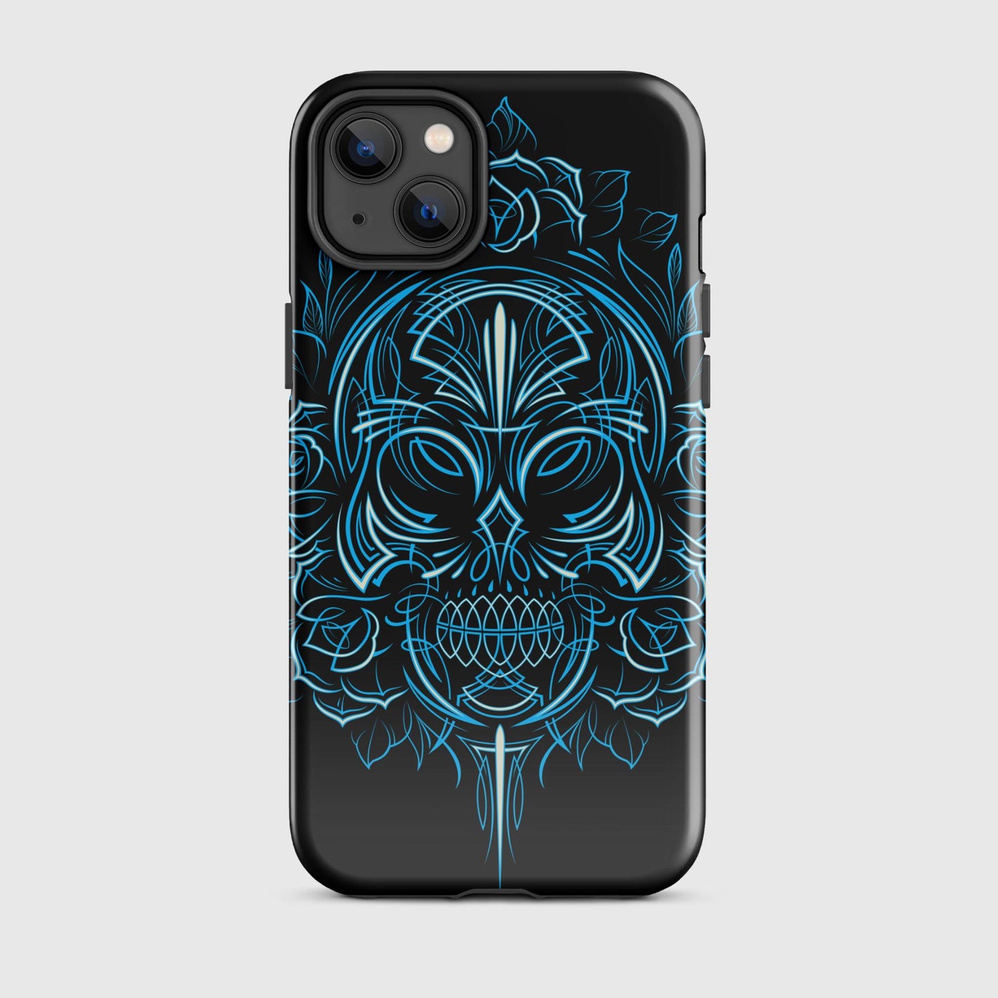 Pinstripe Skull & Roses Tough Case for iPhone®