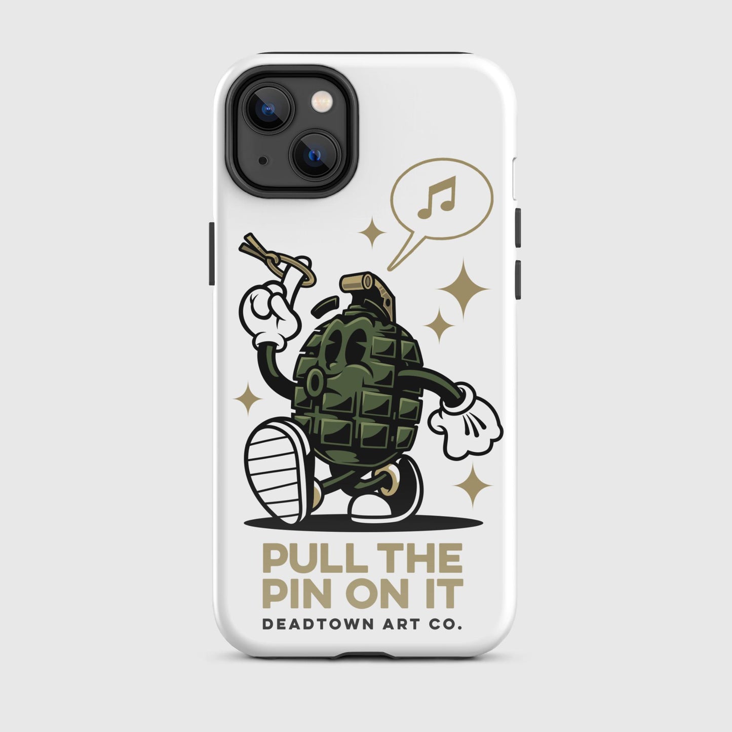 Pull the Pin White Tough Case for iPhone®