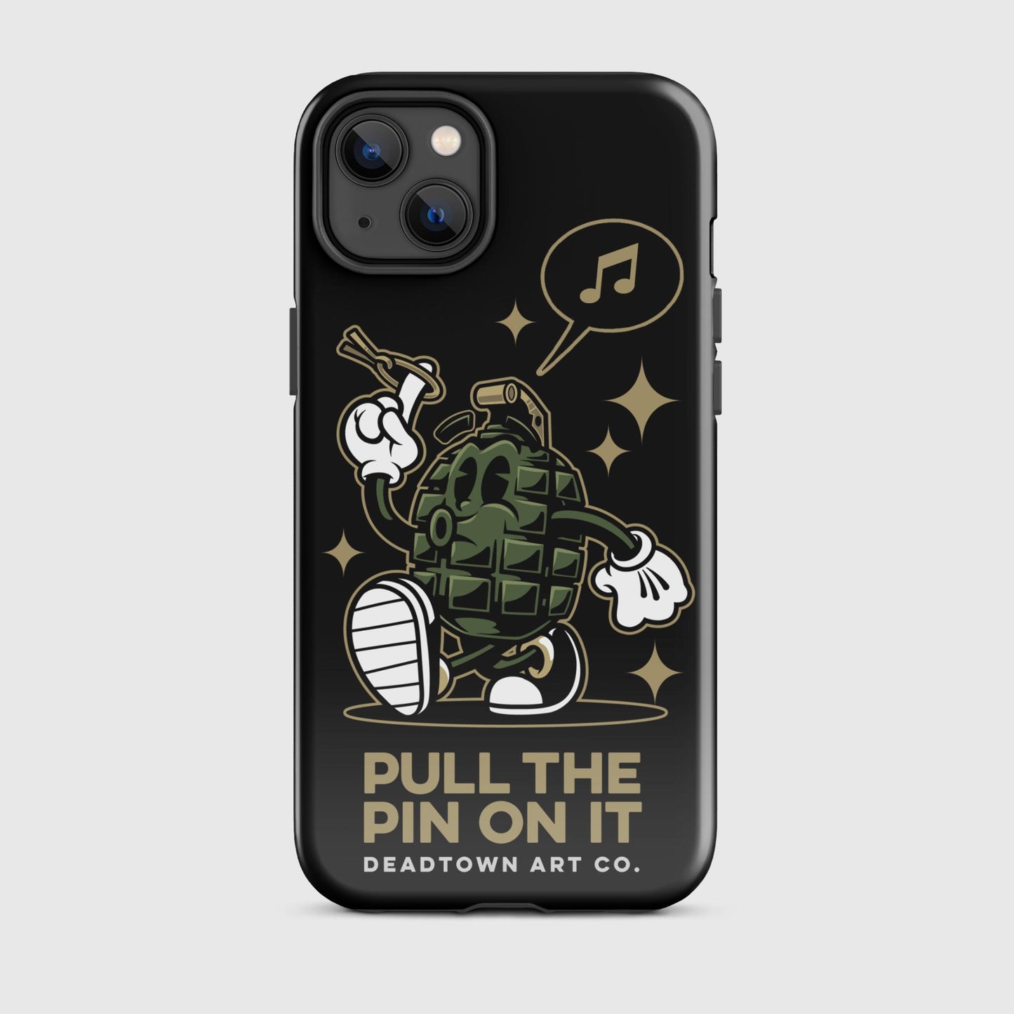 Pull the Pin Black Tough Case for iPhone®