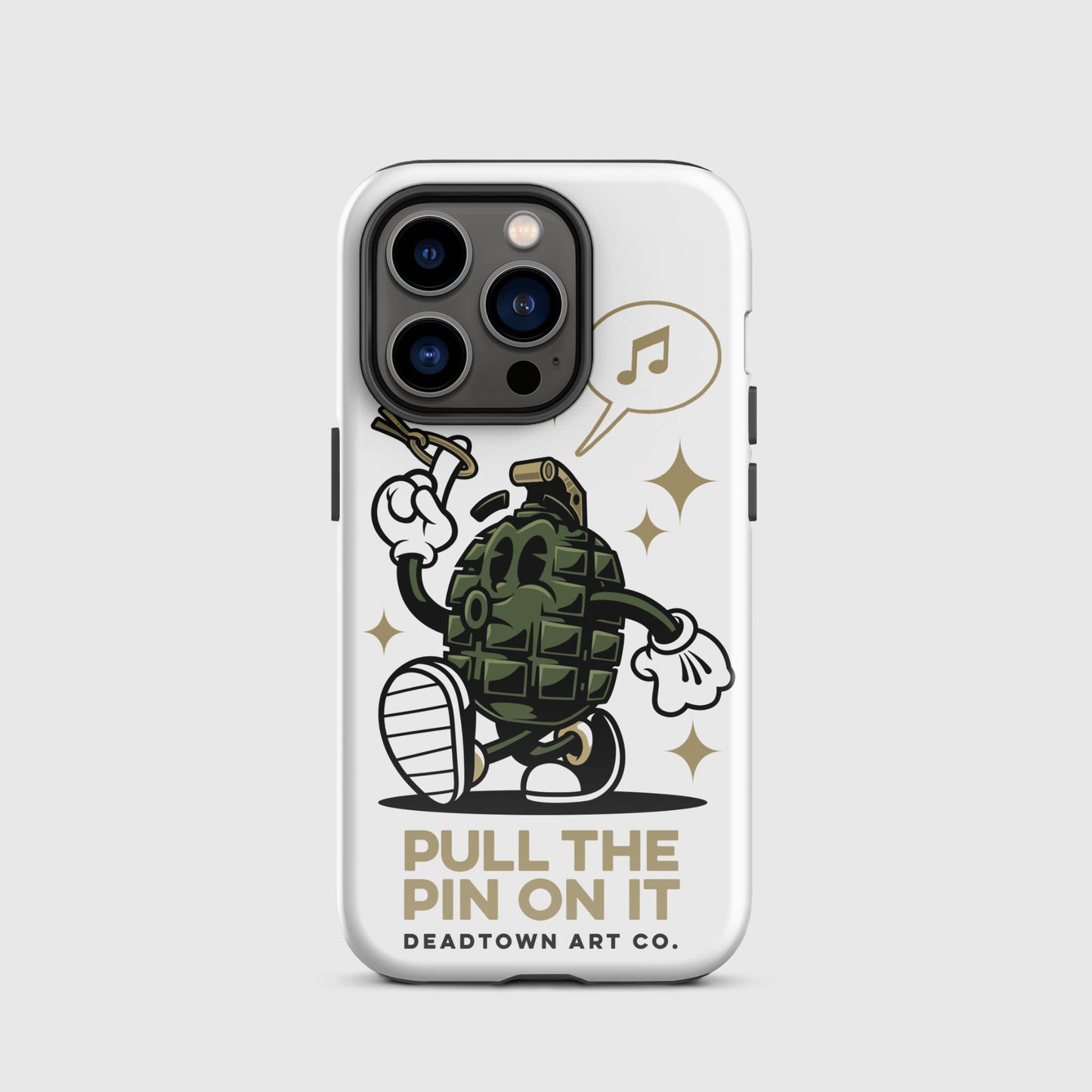 Pull the Pin White Tough Case for iPhone®