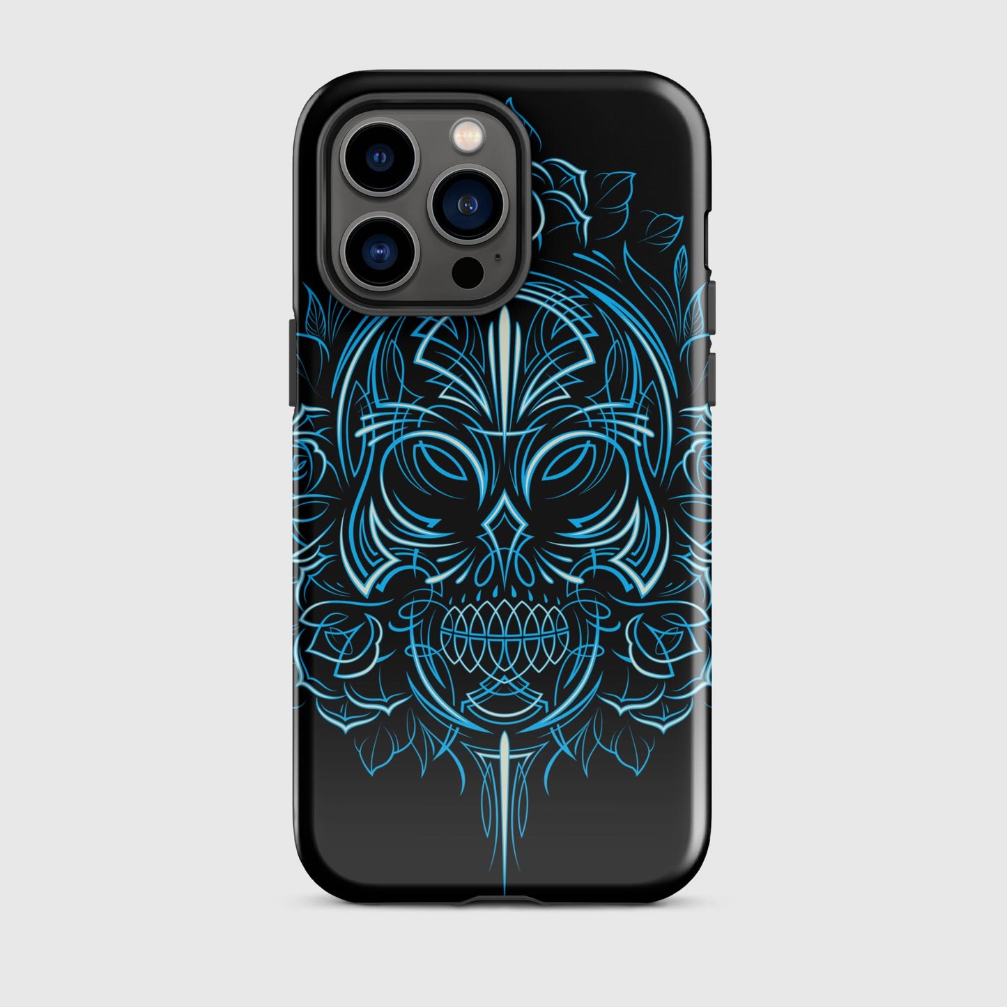 Pinstripe Skull & Roses Tough Case for iPhone®