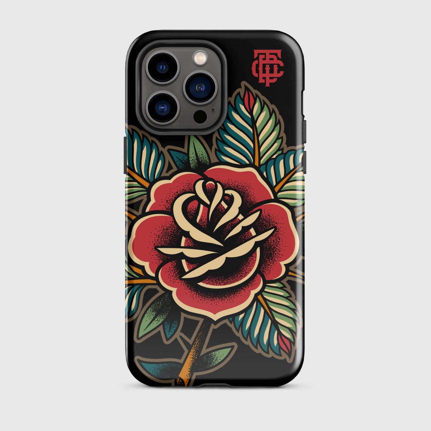 Rose Tattoo Black Tough Case for iPhone®