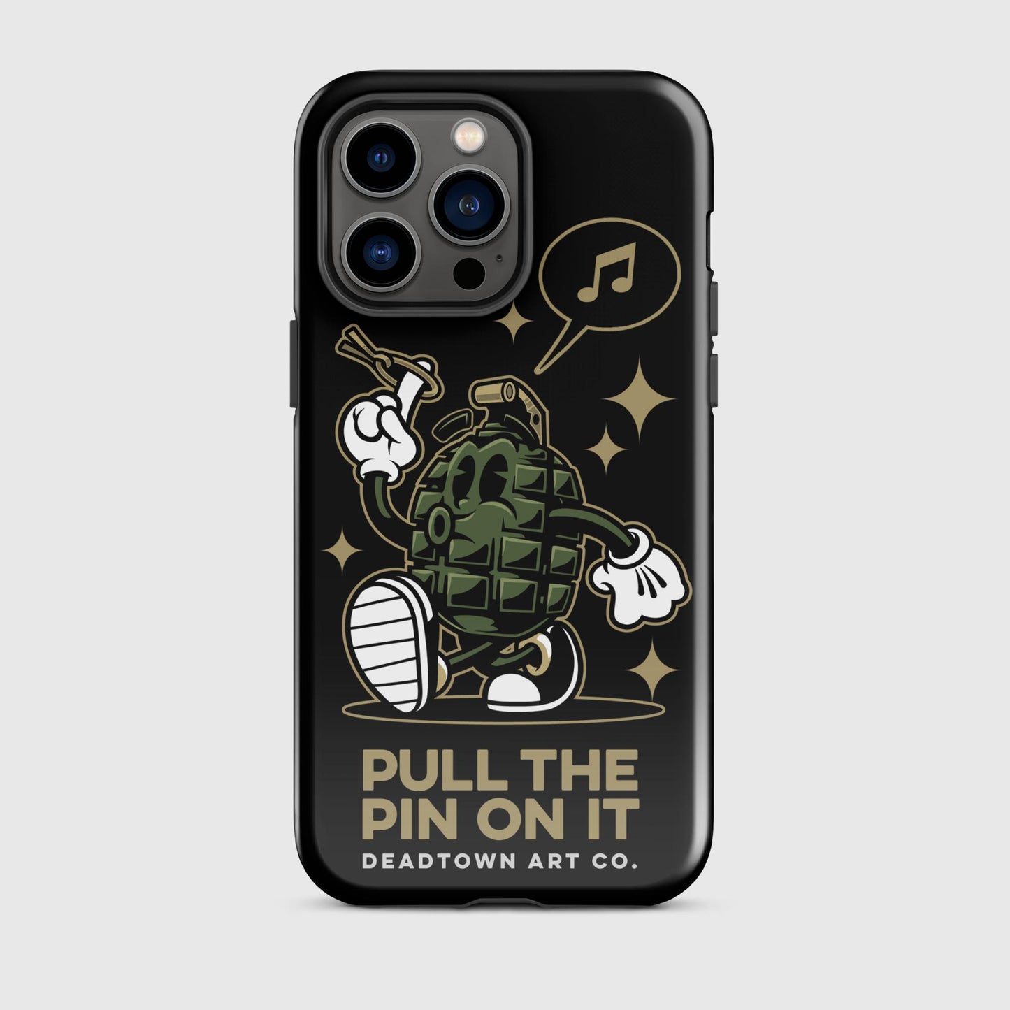 Pull the Pin Black Tough Case for iPhone®