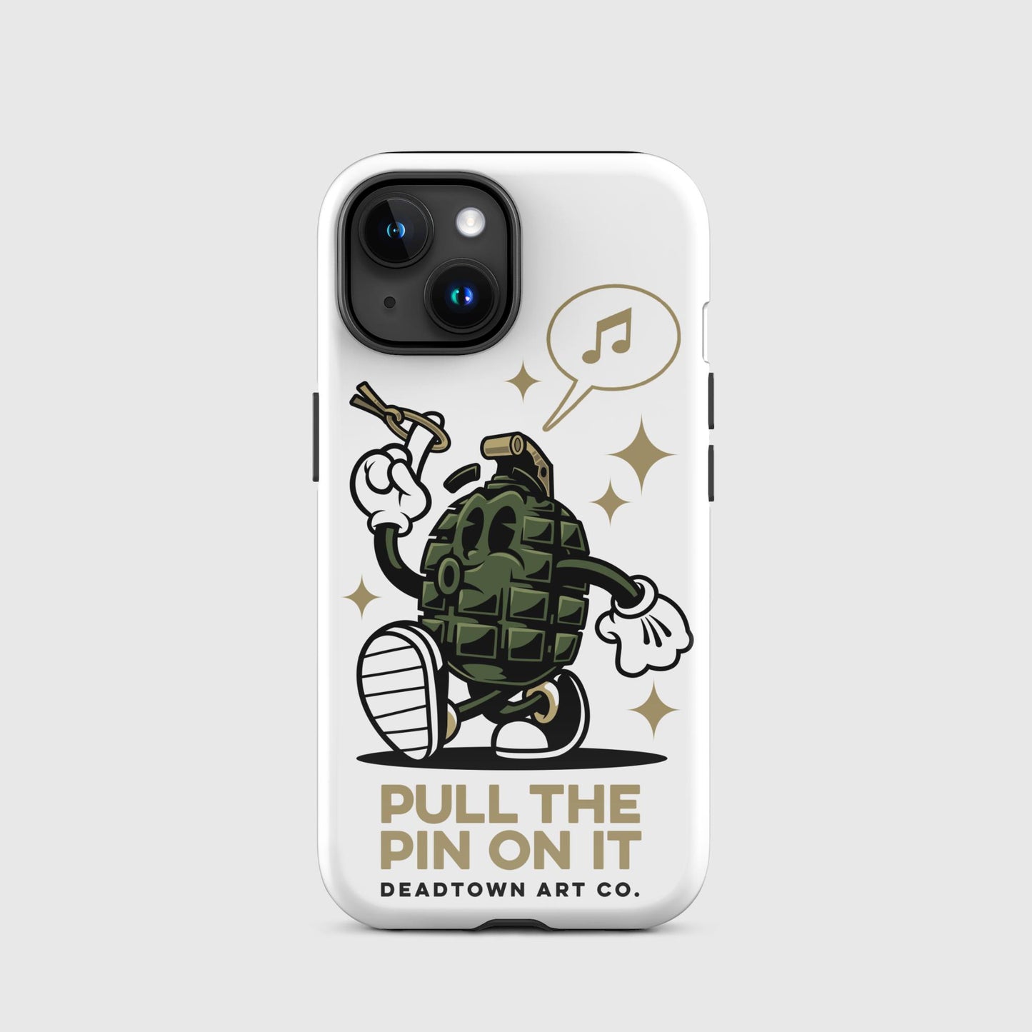 Pull the Pin White Tough Case for iPhone®