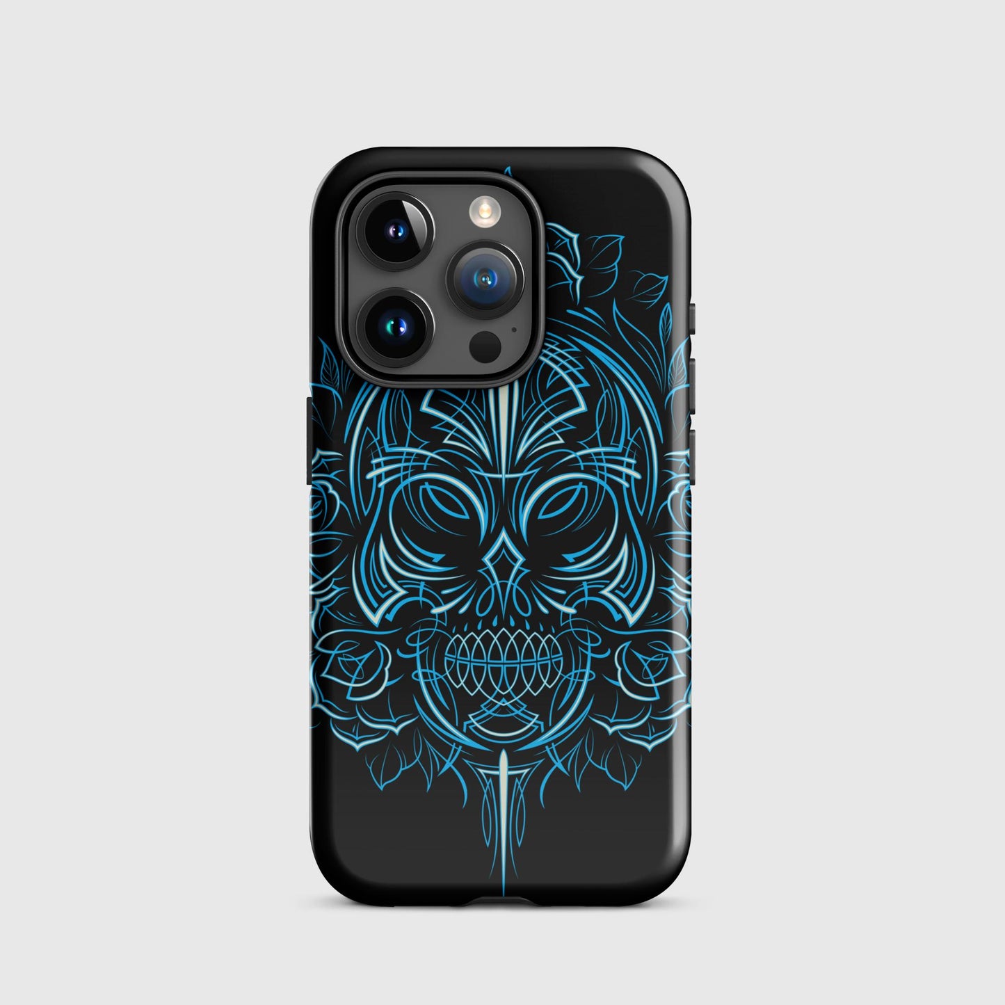 Pinstripe Skull & Roses Tough Case for iPhone®