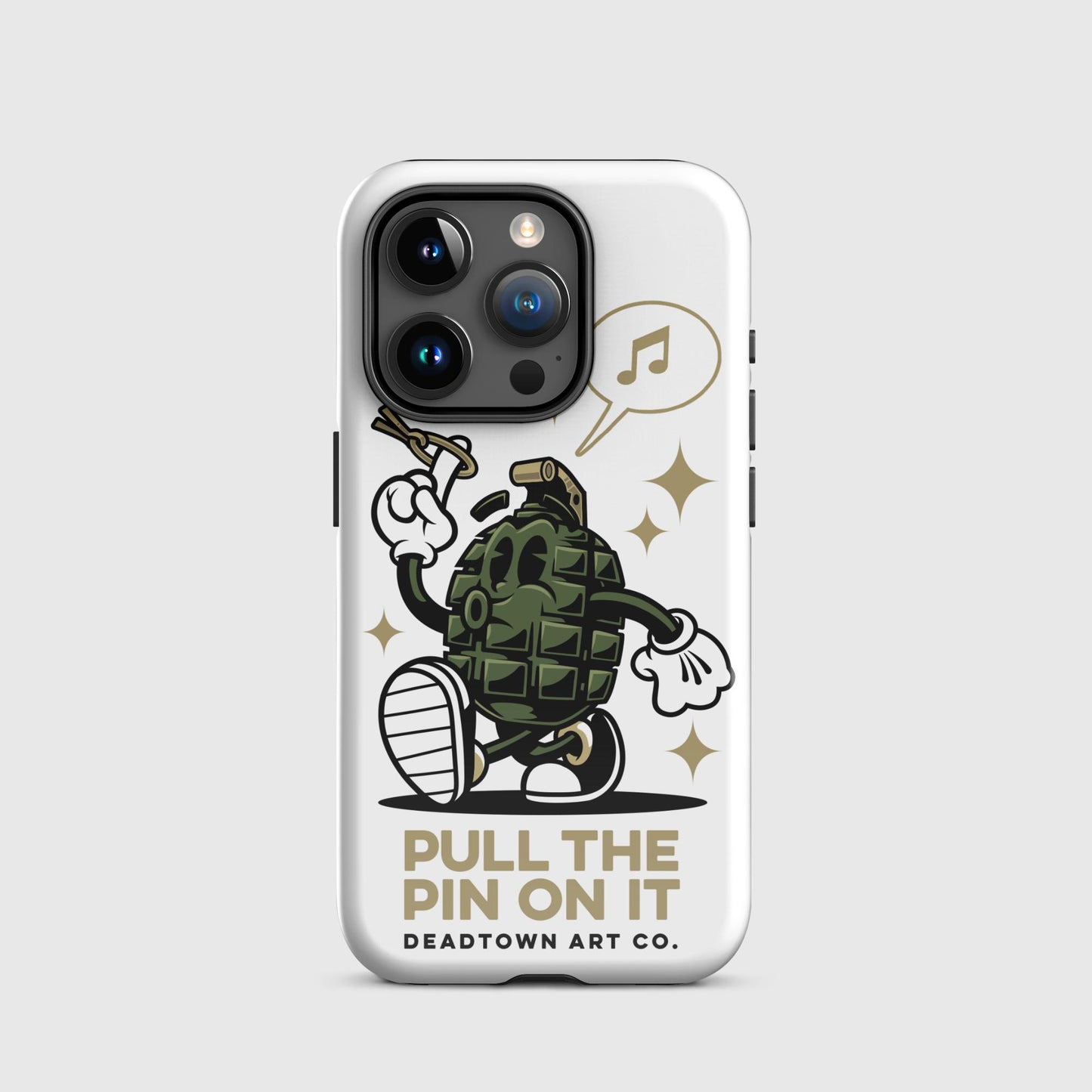 Pull the Pin White Tough Case for iPhone®