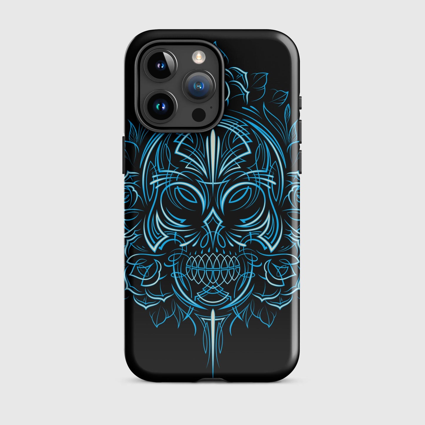 Pinstripe Skull & Roses Tough Case for iPhone®